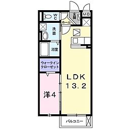 ソレイユ・M 1LDKの間取図画像
