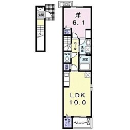 グランド・ルミエール北畝2 1LDKの間取図画像