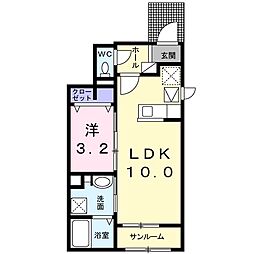 ドルチェルーチェ2 1LDKの間取図画像