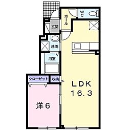 ワグテイル 1LDKの間取図画像