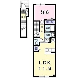ジラソーレ栄町3 1LDKの間取図画像