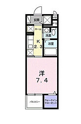 ラルーチェ 1Kの間取図画像