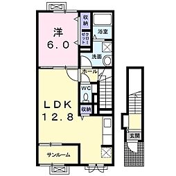 グランコート3 1LDKの間取図画像