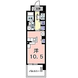 エストラット狭山 ワンルームの間取図画像