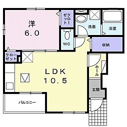サンリットスクエア 1LDKの間取図画像