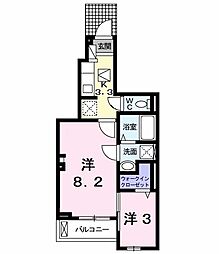 ビリーハウス 2Kの間取図画像