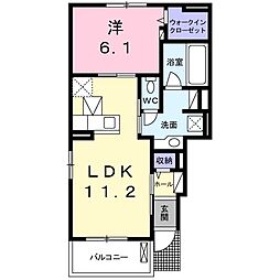 エテルノカーサ 1LDKの間取図画像