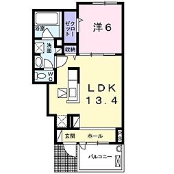 サンライトガーデン 1LDKの間取図画像