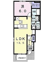 ドリームワークス七番館 1LDKの間取図画像