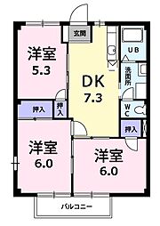 ニューシティ戸田谷 3DKの間取図画像