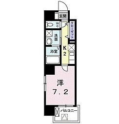 Ｍ＆Ｒ 7階1Kの間取り