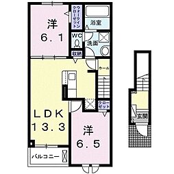 間取図画像 2LDK