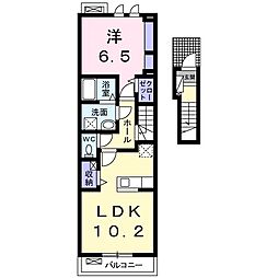 スパーブ　ヒル 2階1LDKの間取り
