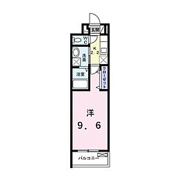 ラウレア 1Kの間取図画像