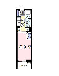グルワール 1Kの間取図画像