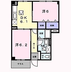 間取図画像 2DK