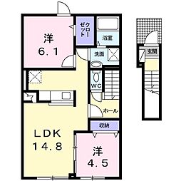 セクションヴィラ 2LDKの間取図画像