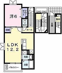 メープルコート 3階1LDKの間取り
