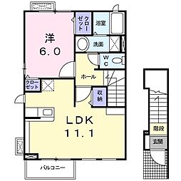 シトロンフィオーレ2 1LDKの間取図画像