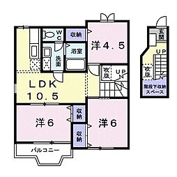 ヴィラ・アンソレイユSH 3LDKの間取図画像