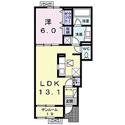 ブランドール2 1LDKの間取図画像
