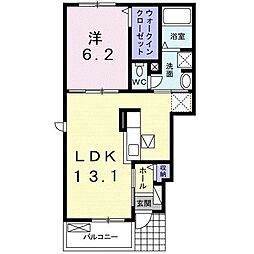 ガーデンハウスフォレスター 1LDKの間取図画像
