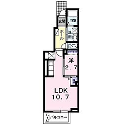 ベローナ春日野 1LDKの間取図画像
