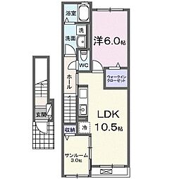 モダン・プリムローズ 1LDKの間取図画像
