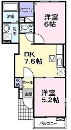 間取図画像 2DK