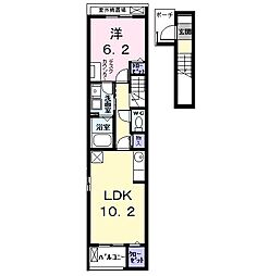 サクセスKIII 1LDKの間取図画像