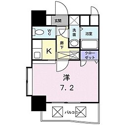セレーノ・コンフォート大手門 1Kの間取図画像