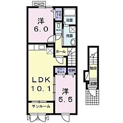 ぽこあぽこB 2LDKの間取図画像