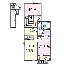 琴福 2LDKの間取図画像