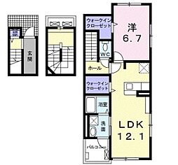 ボヌール梅田2 1LDKの間取図画像