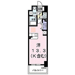 FLレジデンス1 ワンルームの間取図画像