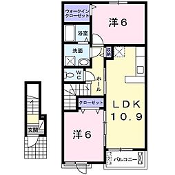 SunSky楠乃C 2LDKの間取図画像