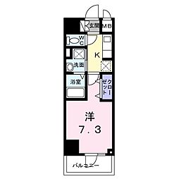 スアヴィス平塚八千代 1Kの間取図画像