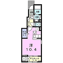 ボルドール ワンルームの間取図画像