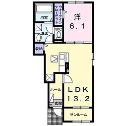 アヴァンザーレ 1LDKの間取図画像