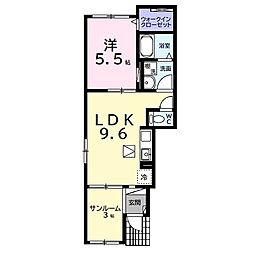 ザ サーフ 1LDKの間取図画像