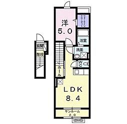 ボニート 1LDKの間取図画像