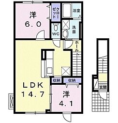 スパライ銀世 2LDKの間取図画像
