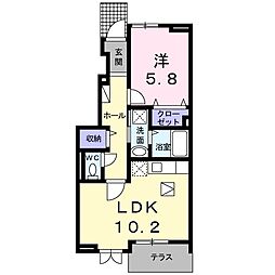ルムス湯布院4 1LDKの間取図画像