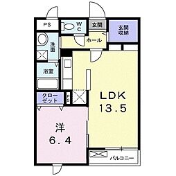 トーク鷹の羽3 1LDKの間取図画像
