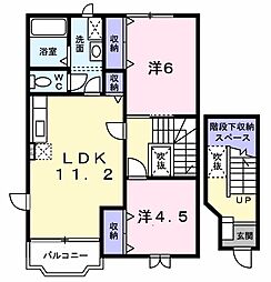 マノワール・ヴェール3 2LDKの間取図画像