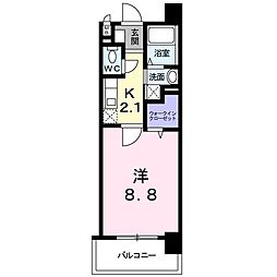 レジデンス21 1Kの間取図画像