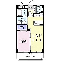 アルモ 1LDKの間取図画像