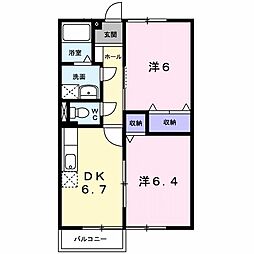 ファミリー・サトウ 2DKの間取図画像