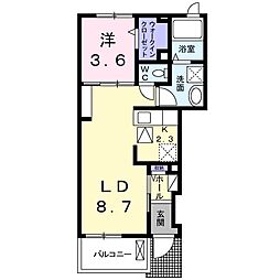 シャルマン吹上 1LDKの間取図画像