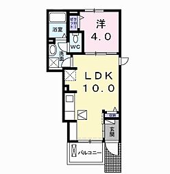 メゾンドコーワ 1LDKの間取図画像